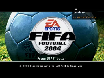 FIFA Soccer 2004 (US) screen shot title